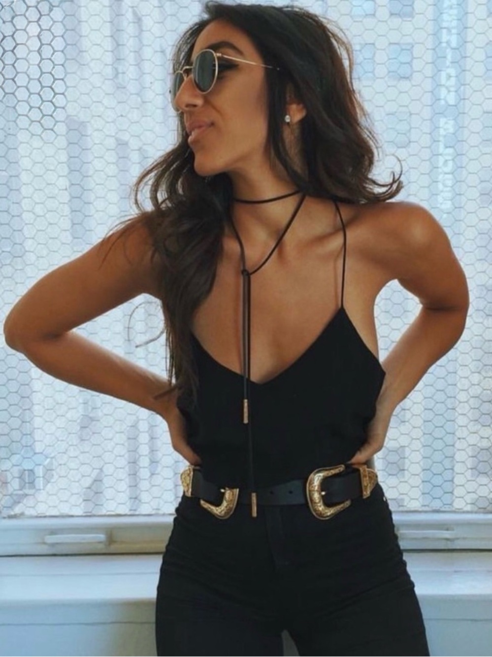 Double Buckle Belt w/ Chains (can be used without chains)
